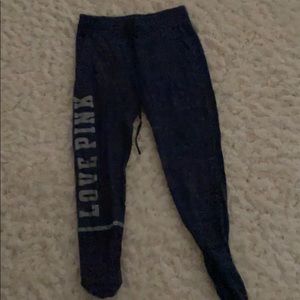 Blue sweatpants from pink!